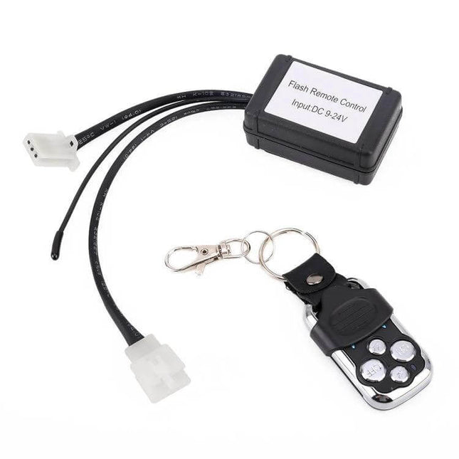 Universal Car LED Strobe Light With Remote Control For Vehicle Safety - compact DC 9-24V strobe module and keychain remote for vehicle signaling