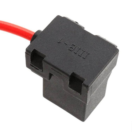 H1 H3 Car Bulb Holder With Wire, 2 Pack For Easy Headlight Install close-up of black adapter with red wire for H1 H3 bulb installation
