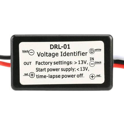 Universal Car LED Running Light With Remote Control voltage identifier module DRL-01 compact wiring box for 12V daytime running lights