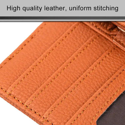 Deranfu Lichee Texture Multi-Function Car Storage Box with Slots