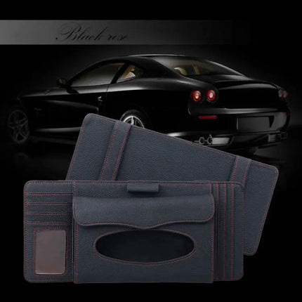 Deranfu Lichee Texture Multi-Function Car Storage Box with Slots
