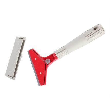 Metal Blade Tool for Car Window Film Installation and Scraping - red-handled scraper with spare blade for smooth vehicle window film application