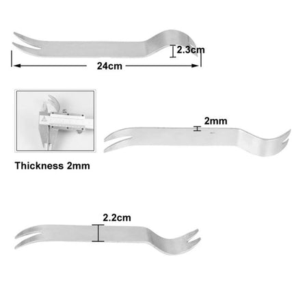 FatMax Steel Wrecking Bar for Everyday Home Repairs - 24cm steel pry bar with 2mm thickness and 2.3cm heel for demolition and prying tasks