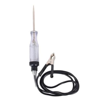 Practical Tool for Everyday Vehicle Electrical Checks - handheld 6-24V circuit tester with probe, spring tip and alligator clip for quick wiring and fuse checks