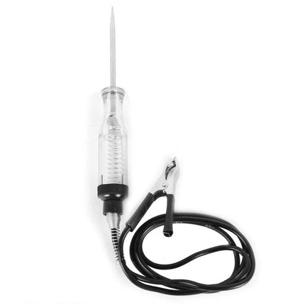 Practical Tool for Everyday Vehicle Electrical Checks - handheld 6-24V circuit tester probe with alligator clip for checking car lights fuses and grounds