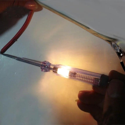 Practical Tool for Everyday Vehicle Electrical Checks - illuminated circuit tester checking 6-24V power and ground on car wiring