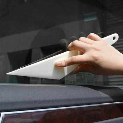 Window Film Squeegee Tool for Car and Home Tinting being used to smooth window tint and remove bubbles on a vehicle glass