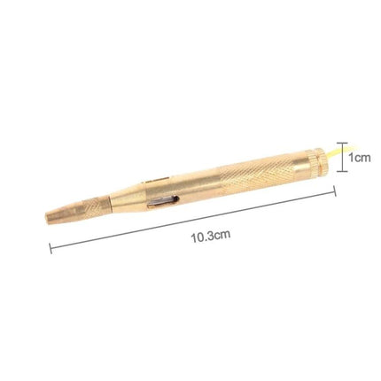 Handy Circuit Tester for Everyday Home Electrical Maintenance brass pen-style tester 10.3cm for checking live wires in dimly lit spaces