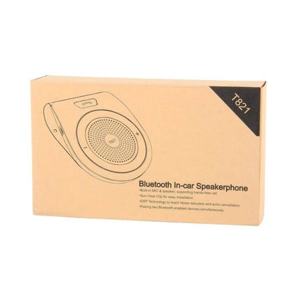 Jabra Tour Bluetooth Hands-Free In-Car Speakerphone mounted on sun visor packaging showing speakerphone illustration and branding