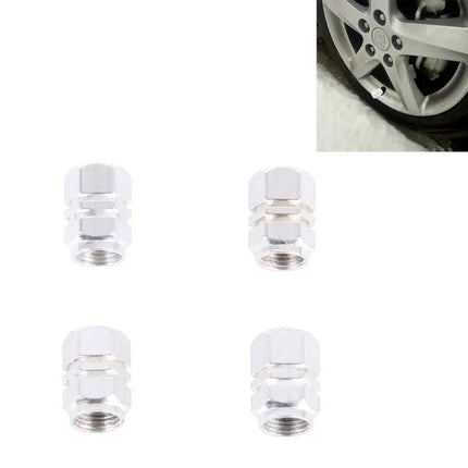 Hexagon Metal Plated Tire Valve Stem Caps For All Vehicles