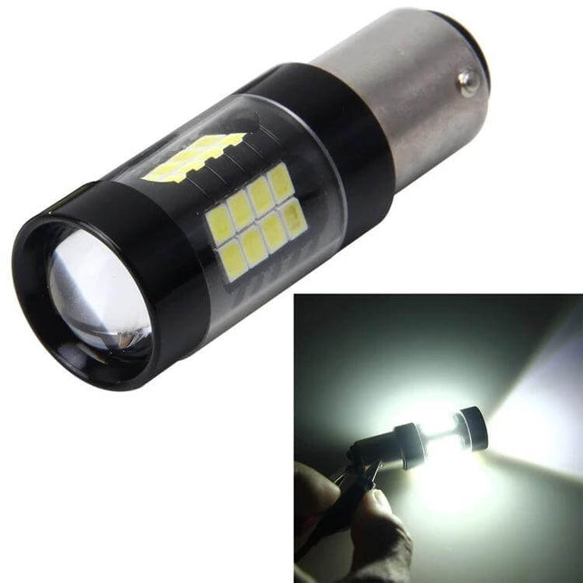 Led Car Bulb For Brake And Reversing Lights 12V White compact plug-in LED replacement for brake and reverse, low heat, easy installation