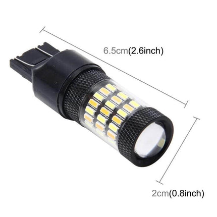 Dual Color Car Brake Light Turn Signal Bulb Long Life LED replacement bulb with 6.5cm length, compact plug-and-play design for improved visibility