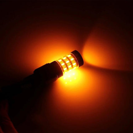 Dual Color Car Brake Light Turn Signal Bulb Long Life - amber LED plug-and-play brake/turn replacement, compact low-heat design for improved visibility