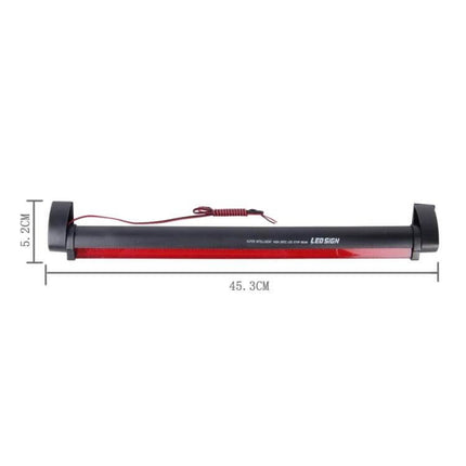 56 LEDs Red Car Third Brake Light Fits Most Cars, Easy Install - 45.3cm red LED third brake light bar with wiring and mounting ends