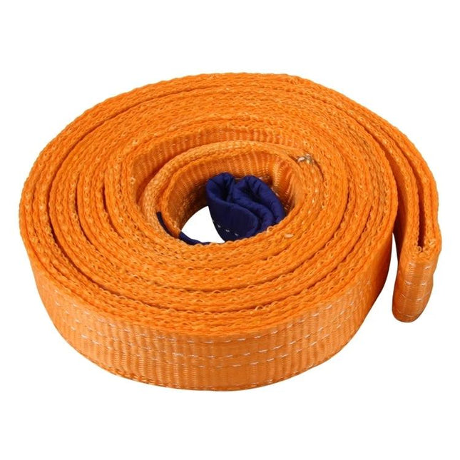 Zongyuan Towing Strap for Everyday Vehicle Recovery Needs bright orange heavy-duty recovery strap rolled for snow and mud rescue