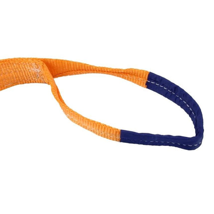 Zongyuan Towing Strap for Everyday Vehicle Recovery Needs - orange heavy-duty recovery strap loop with reinforced blue sleeve