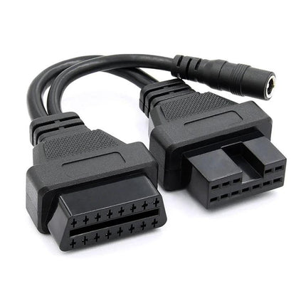Cable for Routine Mitsubishi Vehicle Diagnostics at Home - 12-pin to 16-pin OBD2 adapter cable for at-home engine code checks