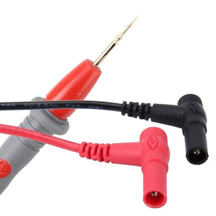 Practical Extension Cable for Daily Home Electrical Checks – red and black test leads with insulated probe and right-angle connectors