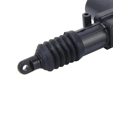 Car Door Lock Actuator For Central Locking, Easy Install heavy-duty 5-wire actuator close-up rubber boot and mounting eye