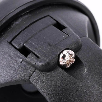 Universal Car Steering Wheel Spinner Knob for Easy Maneuvering close-up of black plastic clamp and screw