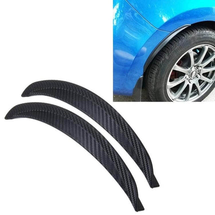 Rubber Fender Guards for Car Scratch Protection, Set of 2, 24cm installed on blue car wheel well protecting paint