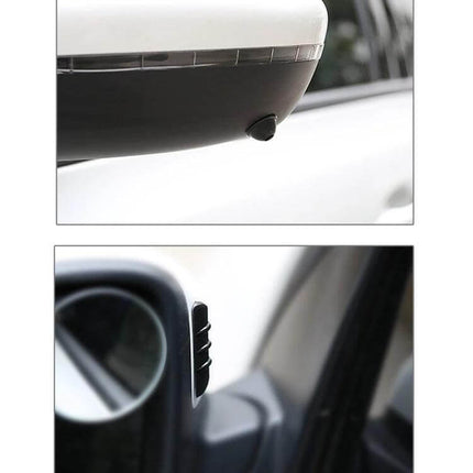 Rubber Noise-Cancelling Kit for Car Windows and Doors installed on side mirror and door to reduce wind noise and prevent scratches