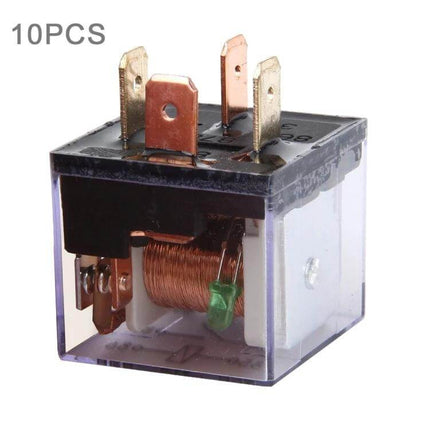 Waterproof Four Plug Car Relay With Warning Light For Everyday Use - 12V waterproof four-plug automotive relay with visible warning LED