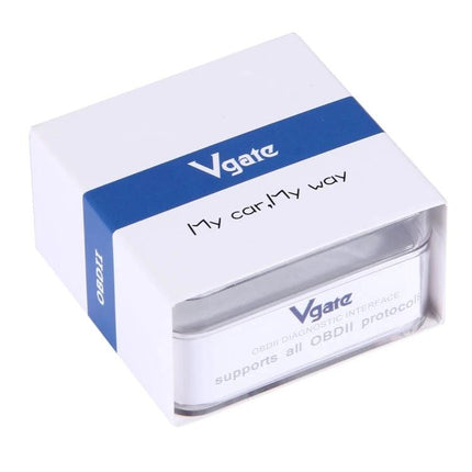 Essential Vgate Scanner for Your Daily Car Maintenance - compact OBDII diagnostic tool in retail box for routine engine checks