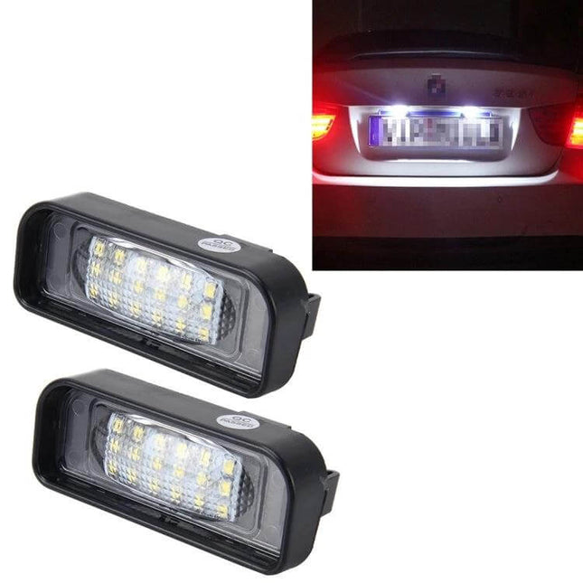 License Plate Light White 2 Pack For Vehicles Easy Plug And Play - bright 18 SMD LEDs, plug-and-play CAN bus compatible license plate illumination