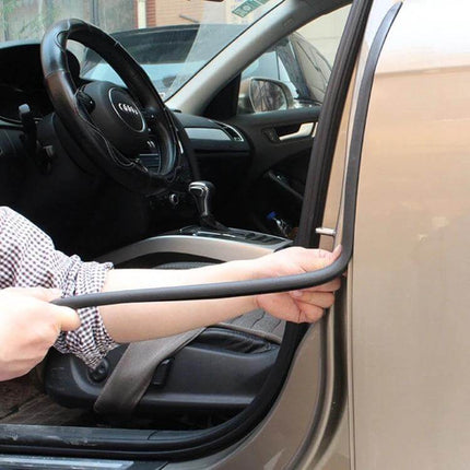 80cm B-Shaped Rubber Chrome Car Decorative Strip for Doors applied to car door edge to protect against scratches and enhance styling