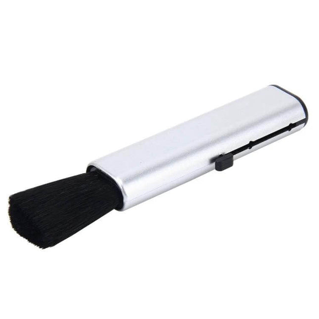 Portable Nylon Cleaning Brush for Car and Home Surfaces - compact retractable brush for car interiors, counters and tight spaces