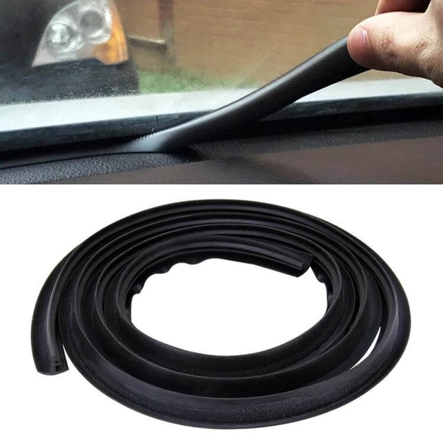 Flexible Chrome Decorative Strip for Car Dashboards, 1.5m Long - flexible black trim applied to dashboard edge for protection and styling