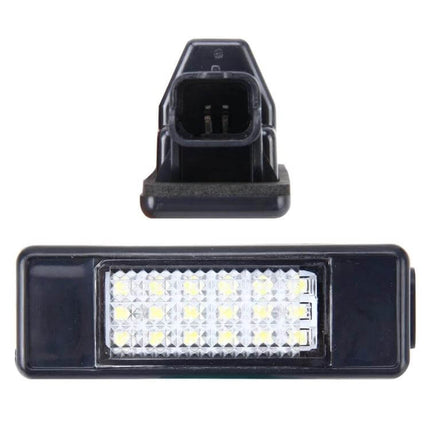License Plate Light for Peugeot Citroen, White Set - plug-and-play 24 SMD-3528 LED replacement license plate lamp, clear white illumination