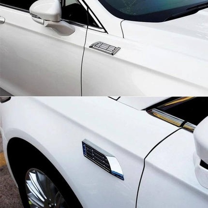 Car Body Side Solar Colorful Strobe Warning Light For Nighttime Safety - solar multicolor side strobe mounted on white car for roadside visibility