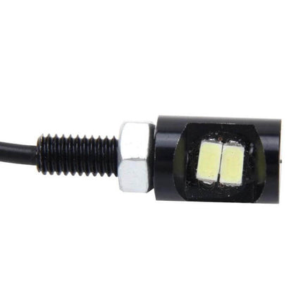 Car License Plate Light 2-Pack 12V 6500K For Clear Plate Illumination LED replacement bulb showing compact black housing and twin 6500K diodes