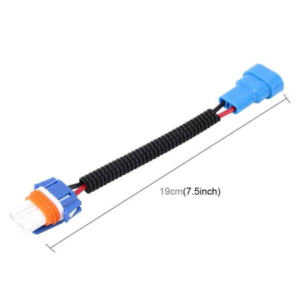 9005 Car HID Xenon Headlight Cable With Ceramic Adapter Socket, 19cm pre-wired plug-and-play cable for retrofit and replacement