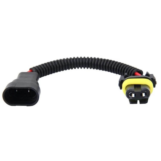 HID Xenon Headlight Conversion Cable 9005/9006, 2 Pack - plug-and-play adapter cable with protective corrugated sleeve