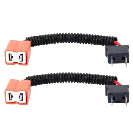2 Pack Car HID Xenon Headlight Conversion Cable With Ceramic Socket - plug-and-play ceramic socket cables with high-purity copper wiring