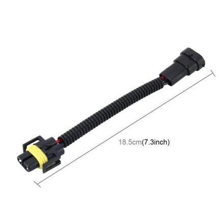 2-Pack H11 Car HID Xenon Headlight Conversion Cable – H11 plug to ballast adapter cable, 18.5cm pre-wired plug-and-play harness
