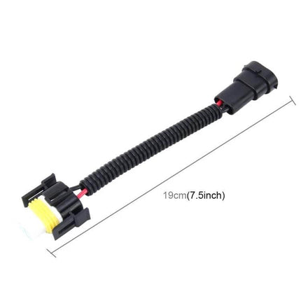 H11 Car Xenon Headlight Cable Male to Female Conversion Ceramic Socket - 19cm heat-resistant ceramic socket adapter for plug-and-play HID installations