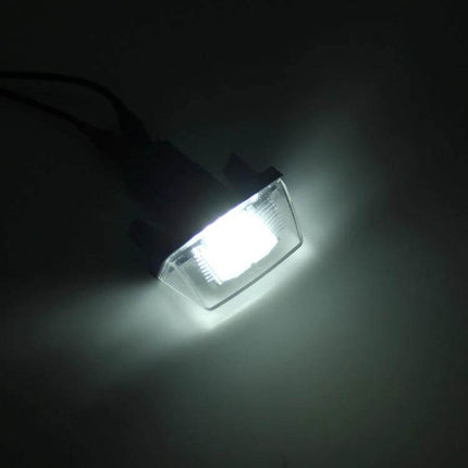 2-Pack License Plate Light for Peugeot and Citroen Vehicles bright white 24 SMD-3528 LED plug-and-play replacement