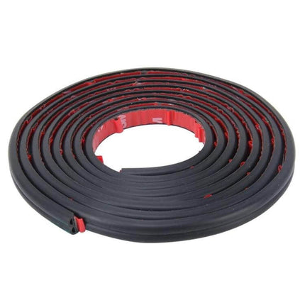 4m B Shape Rubber Chrome Trim for Car Door and Window Seals - black flexible edge seal roll for protecting doors and windows, weatherproofing and gap sealing