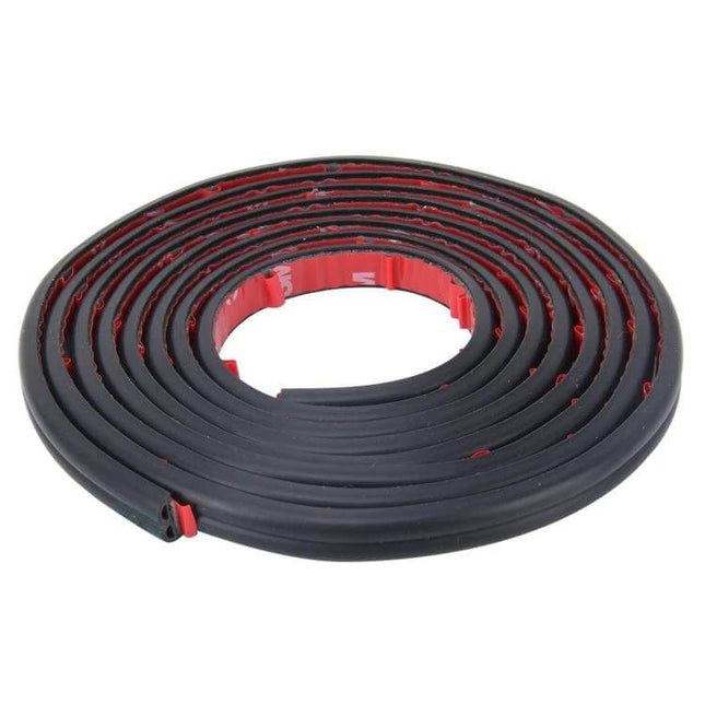 4m B Shape Rubber Chrome Trim for Car Door and Window Seals - black flexible edge seal roll for protecting doors and windows, weatherproofing and gap sealing