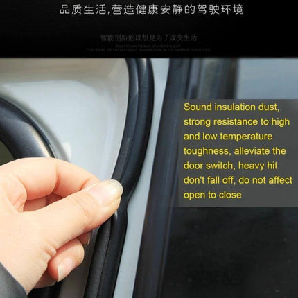 4m B Shape Rubber Chrome Trim for Car Door and Window Seals - flexible black door seal protecting edges, sound insulation and dust resistance