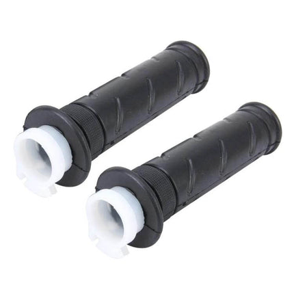 Right Motorcycle Handlebar Grips for Comfortable Riding - black durable plastic right grip with textured surface for reduced hand fatigue