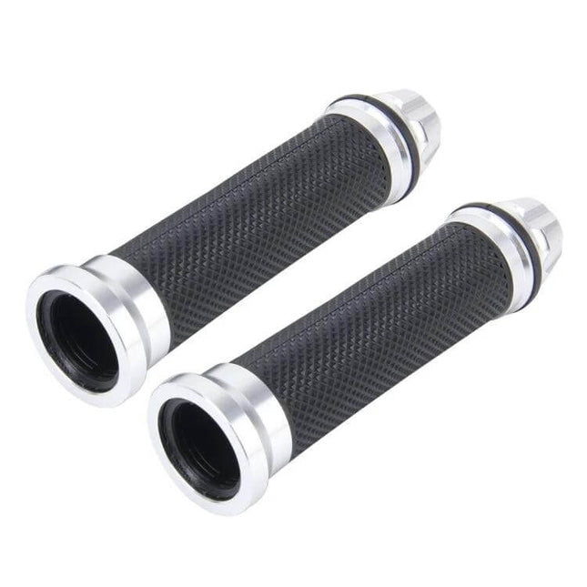 Metal Left Handle Bar Grips with Rubber Cover for Yamaha Motorcycles - Durable metal left grip with textured rubber for improved comfort and control