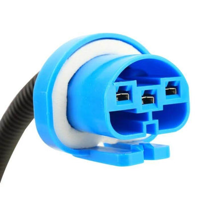 Bulb Holder Adapter With Wire For Car Headlights Pair blue 3-pin lampholder adapter for secure LED headlight installation