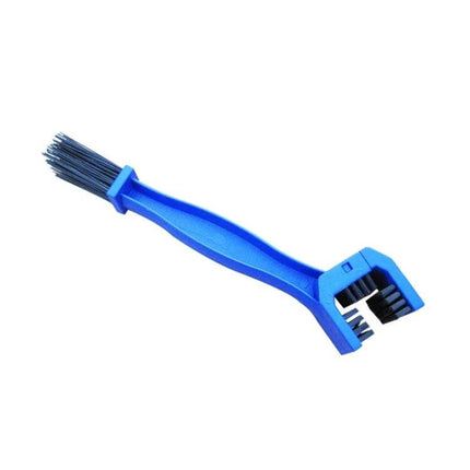 Blue Nylon Chain Cleaning Brush for Motorcycles and Bikes - blue nylon bristle chain and sprocket cleaning tool
