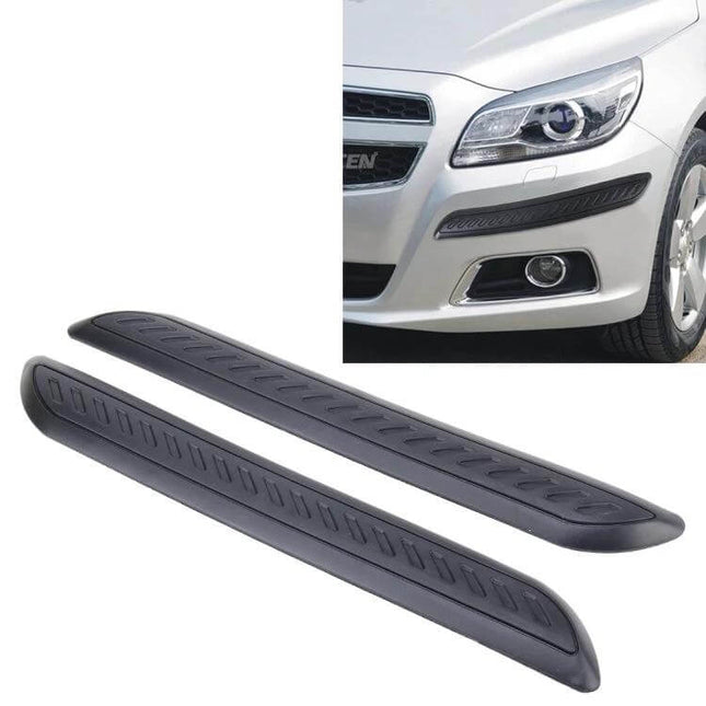 Universal Car Bumper Guard Protector Strip Set for Vehicles applied to front bumper, black peel-and-stick bumper guards for scratch protection