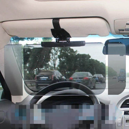 Rotating Anti-Glare Sun Visor for Car Day and Night Driving shown mounted on a car windshield reducing glare